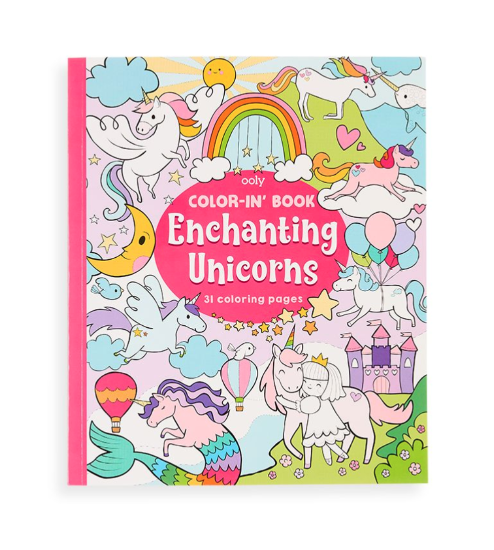 Enchanted Unicorns Color-in Book