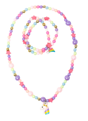 Cheerful Starry Unicorn Necklace & Bracelet