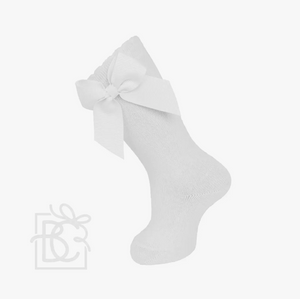 White Knee Socks with Bow