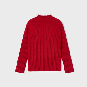 Red Ribbed Sweater