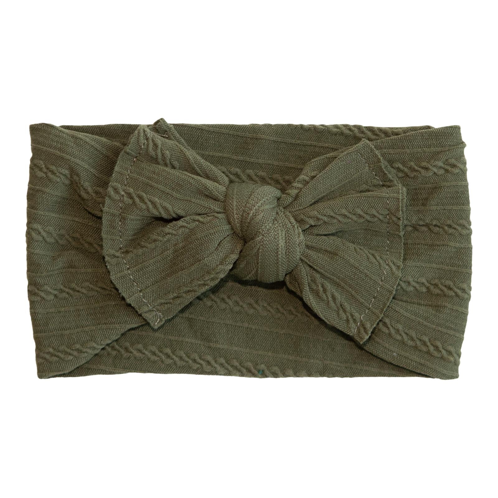 Olive Cable Headwrap