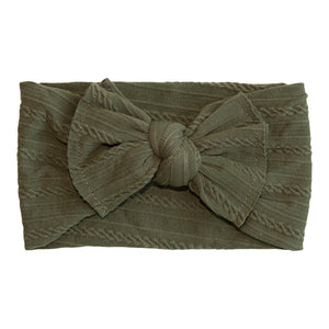 Olive Cable Headwrap