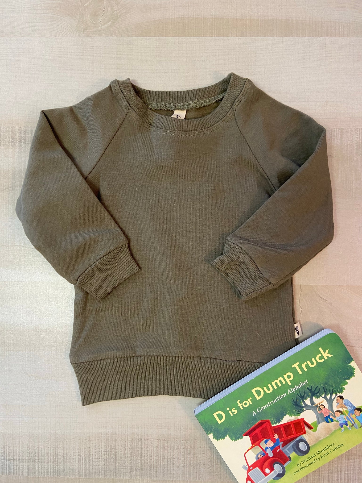 Fleece Sweatshirt in Olive