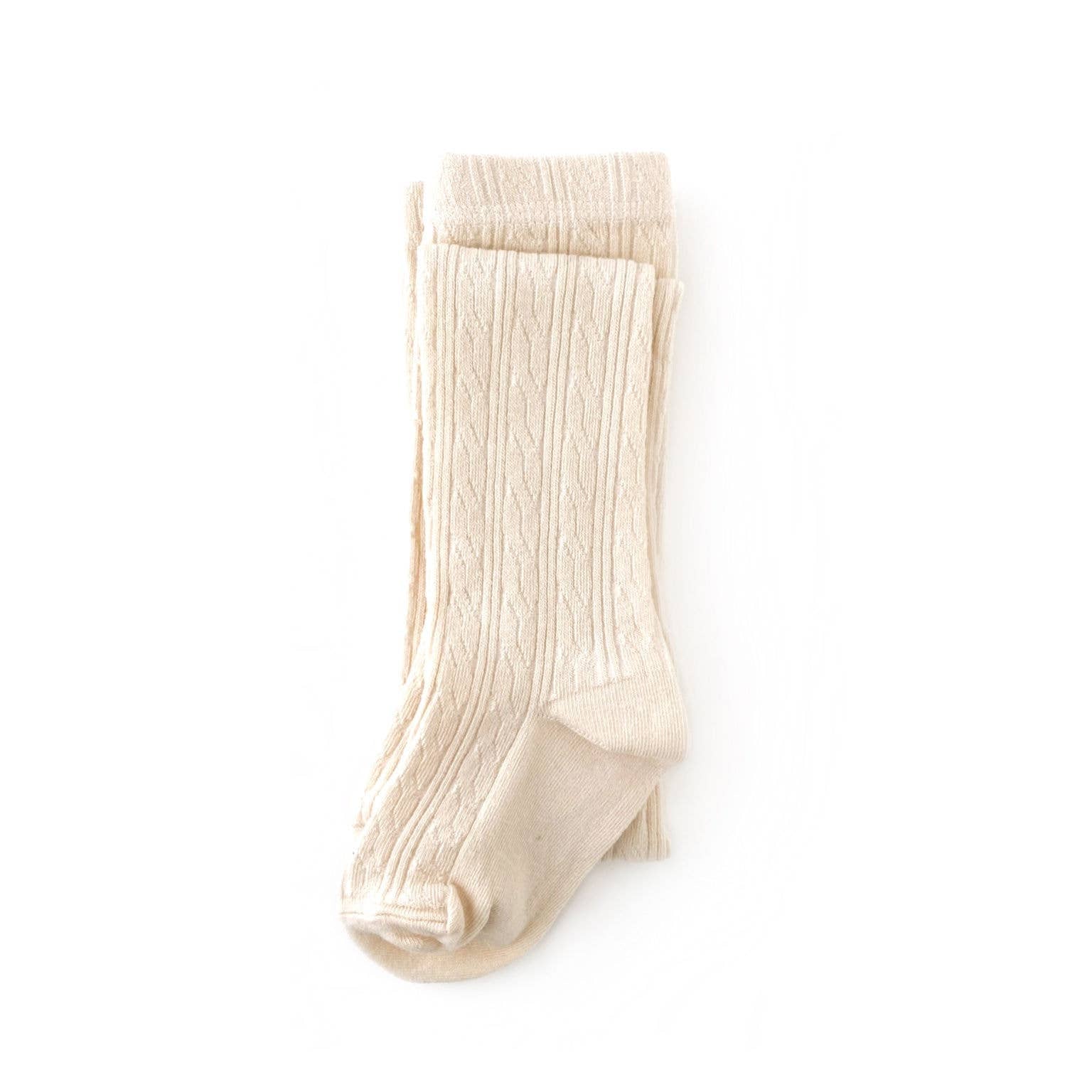 Cream Cable Knit Tights - Main Image