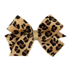 Leopard Faux Medium Bow