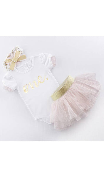 My First Birthday 3 Piece Tutu Outfit