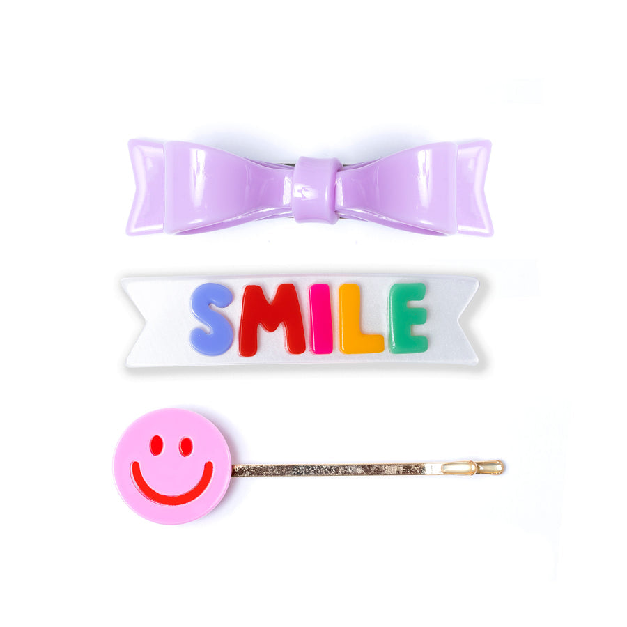 Combo Smile & Bow Tie Clips