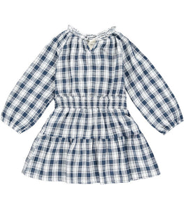 Willow Dress in Navy Plaid