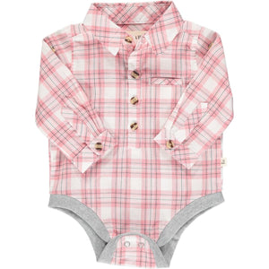 Jasper Pink Plaid Onesie